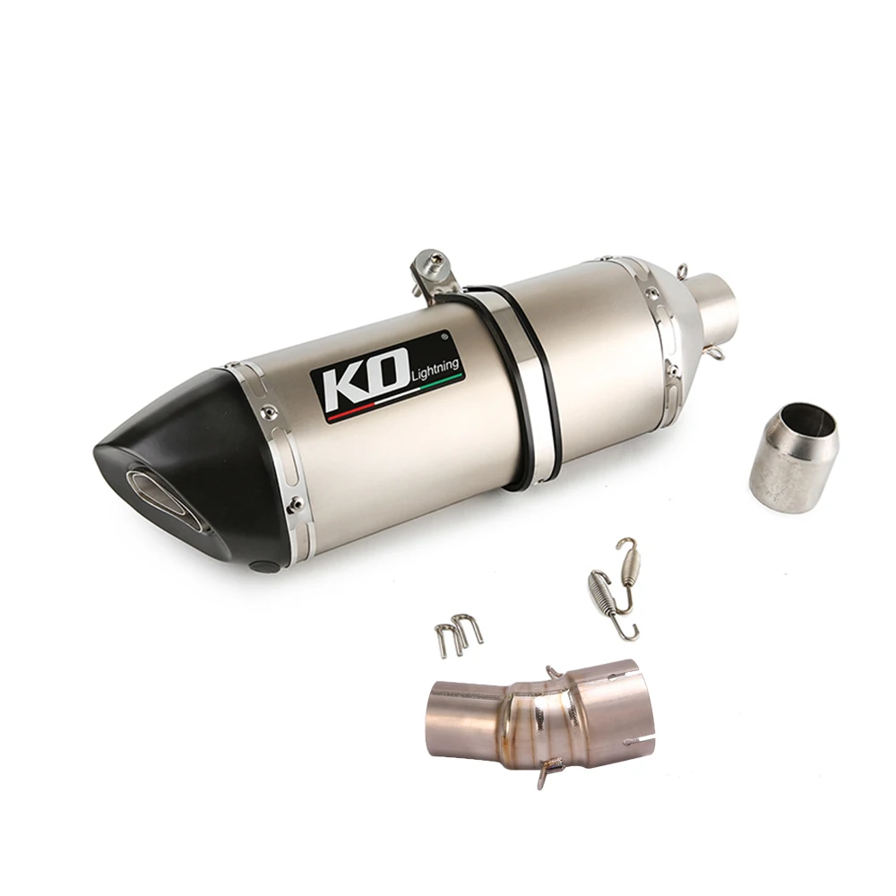 

Motorcycle Full Exhaust System Middle Link Pipe Muffler DB Killer Titanium Alloy Slip On For BMW R1250R RS RT GS ADV 2019-2025