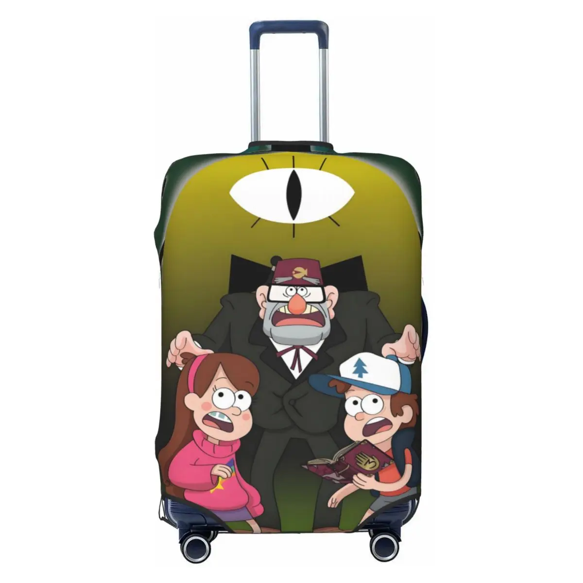 

Пользовательские милые чехлы для багажа Gravity Falls, пыленепроницаемые, загадочные, комедийные, с анимированным фильмом, чехлы для дорожных чемоданов