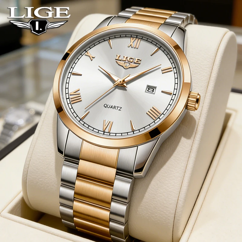 

Новые мужские часы LIGE 2026: модные, люксовые, кварцевые, водонепроницаемые (30 м), с люминесцентным циферблатом и датой. Отличный подарок для мужчин.