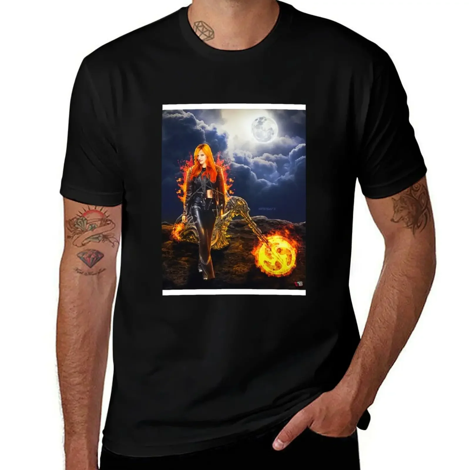 

Bella Thorne - Female Ghost Rider Poster T-Shirt sports fans custom t shirt vintage graphic tee plus size men clothing