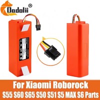 Xiaomi Roborock S5/S6 Series Replacement Battery 14.4V 12800mAh High Capacity for S50/S51/S55/S60/S65/S5 MAX Robotic Vacuum Clea