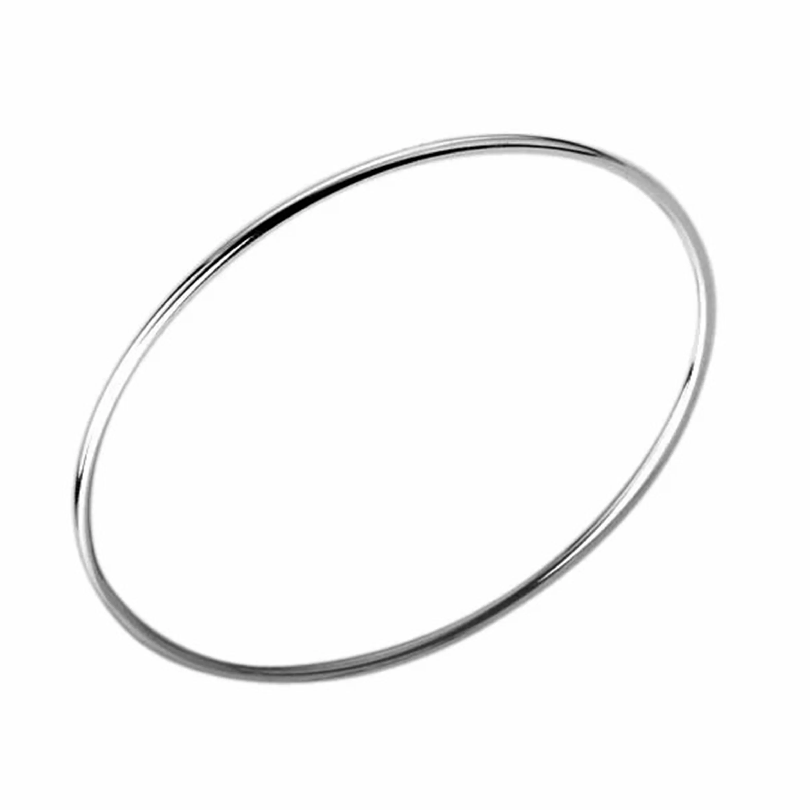 Factory Direct 925 Sterling Silver Jewelry Fashion Cute Circle Women Lady Bangle Round Bracelet Charm Gifts