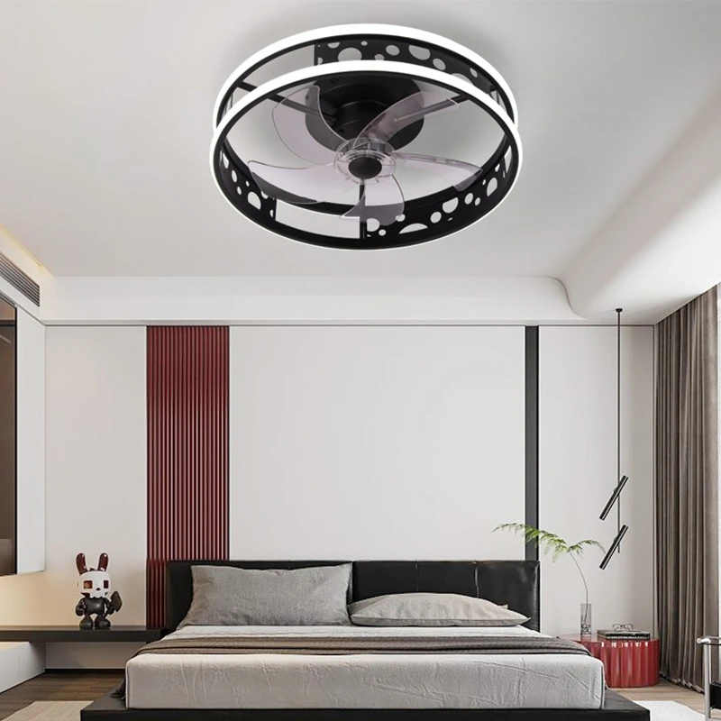 

Modern Ceiling Fan Light With Remote Control 85V-265V Simple Living Dining Room Bedroom Decoration maison Ventilador Chandeliers