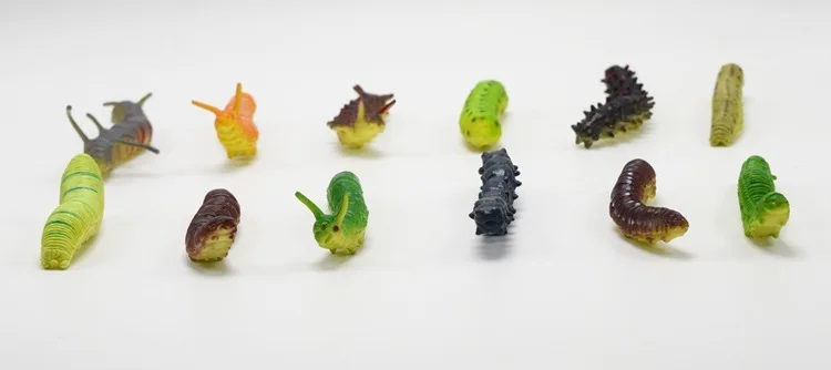 12 Teile/los Fonds Simulation Raupe Grün Wurm Kriechen Insekt Tier Streich Tricky Persecute Andere Spielzeug Skelett Ungewöhnliche Gadgets – Detail 7