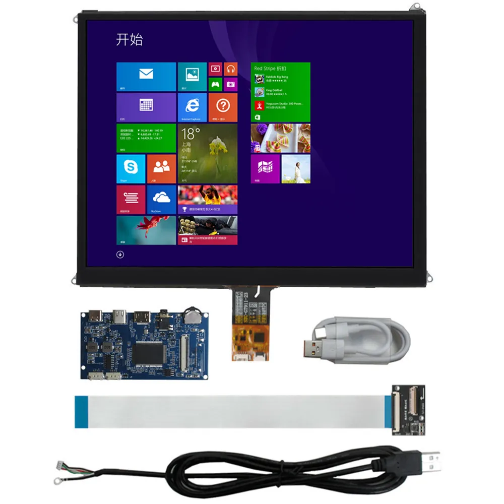 

9,7-дюймовый сенсорный портативный дисплей IPS 2K LCD Type C/mini HDMI-совместимый для Lattepanda Banana Raspberry Pi ПК, игровой экран для ноутбука