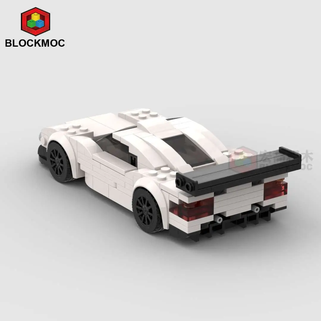 MOC Brick Benz CLK GTR C63 E190 EVO Racing Sports Car Technical Vehicle Speed Champion Racer Building Blocks Garage Toy For Boys