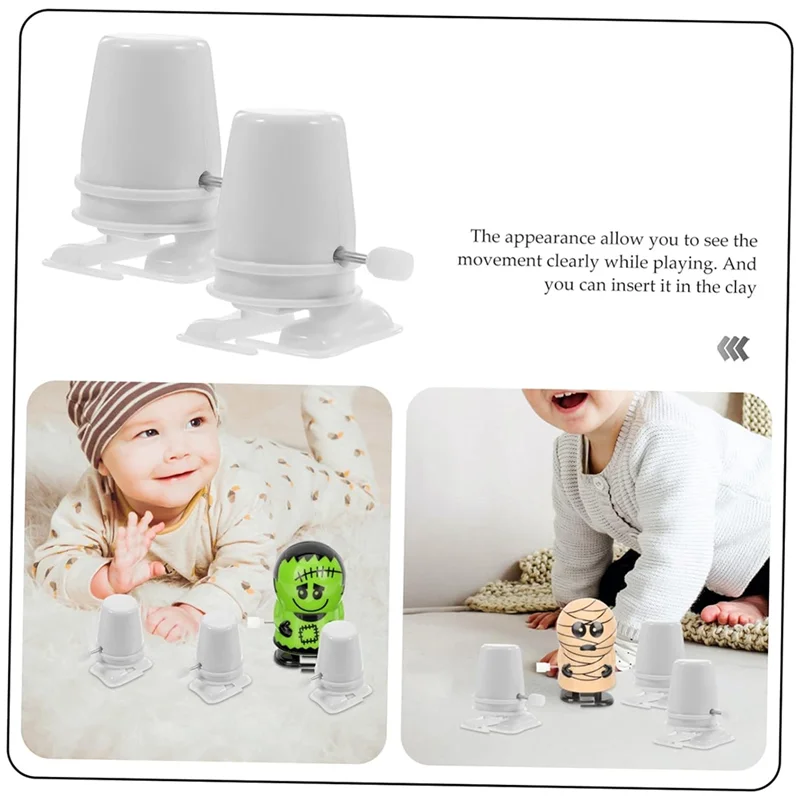 Materiały do samodzielnego montażu robotów na mechanizm zegarowy z nogami, świąteczne akcesoria do zabawy na mechanizm zegarowy - POS