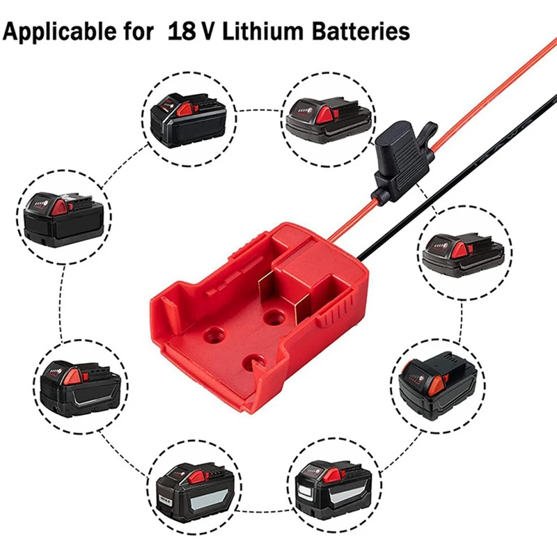 2025 nueva modificación convertidor adaptador de batería para Milwaukee 18V Li-batería DIY herramienta eléctrica convertidor de batería M18