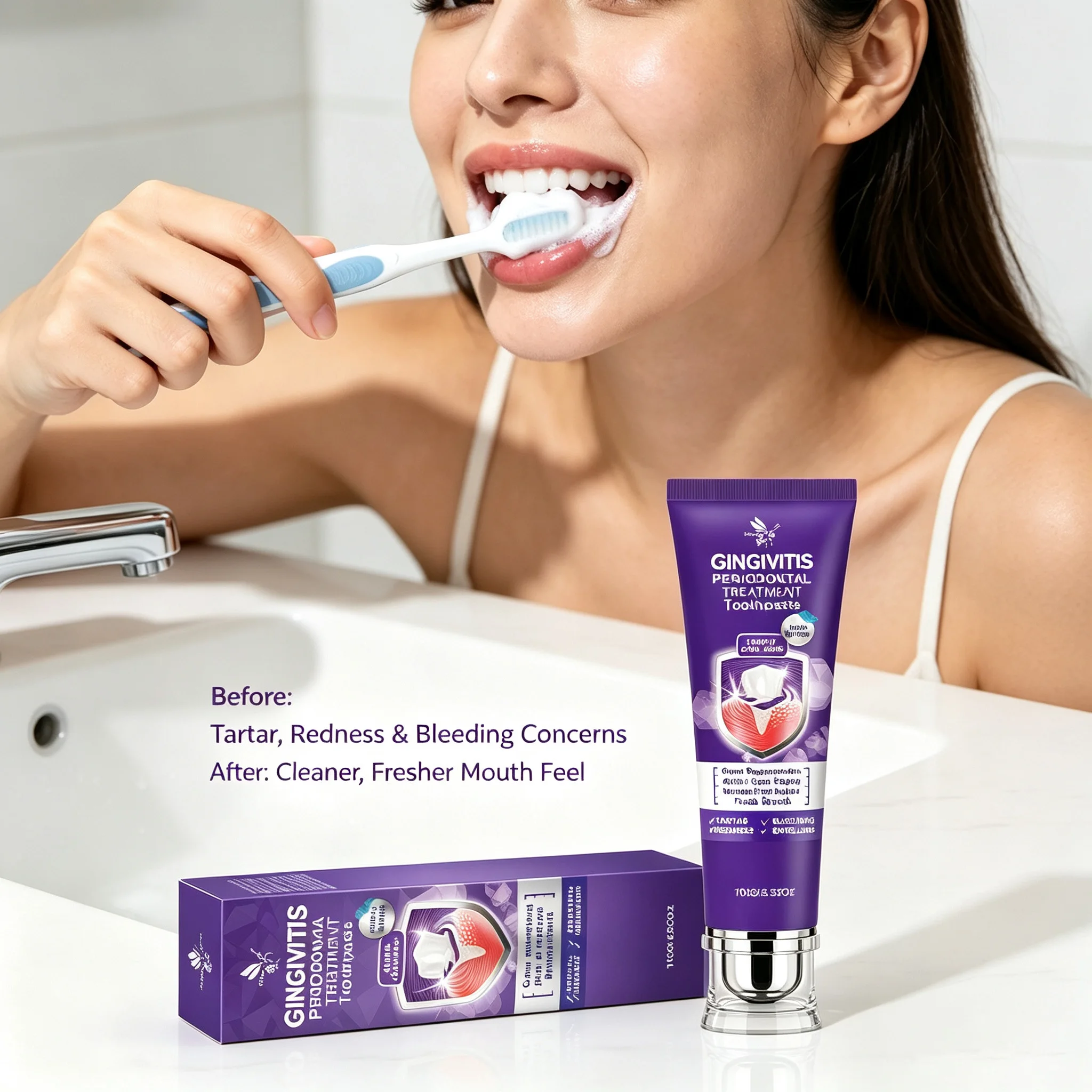 Gum Repair Toothpaste Remove Yellowing Teeth Repair Enamel Freshening Breath Alleviate Gum Swelling Pain Brightening Toothpaste
