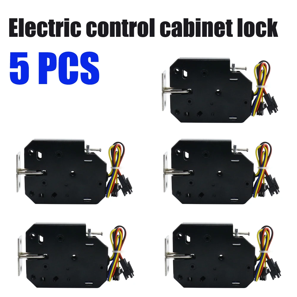 5pcs small express cabinet door lock storage cabinet electric lock DC5V12V display cabinet smart lock with feedback