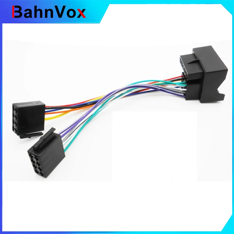 Bahnvox Wiring Harness for ISO Car Radio Automotive Electrical Cable Compatible for VW Seat Skoda for BMW Ford