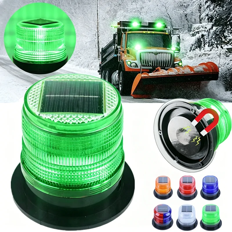 

Magnetic Solar LED Strobe Warning Light Car Truck Vehicle Roof Emergency Signal Flash Light Night Emergency Strobe LED Lamp