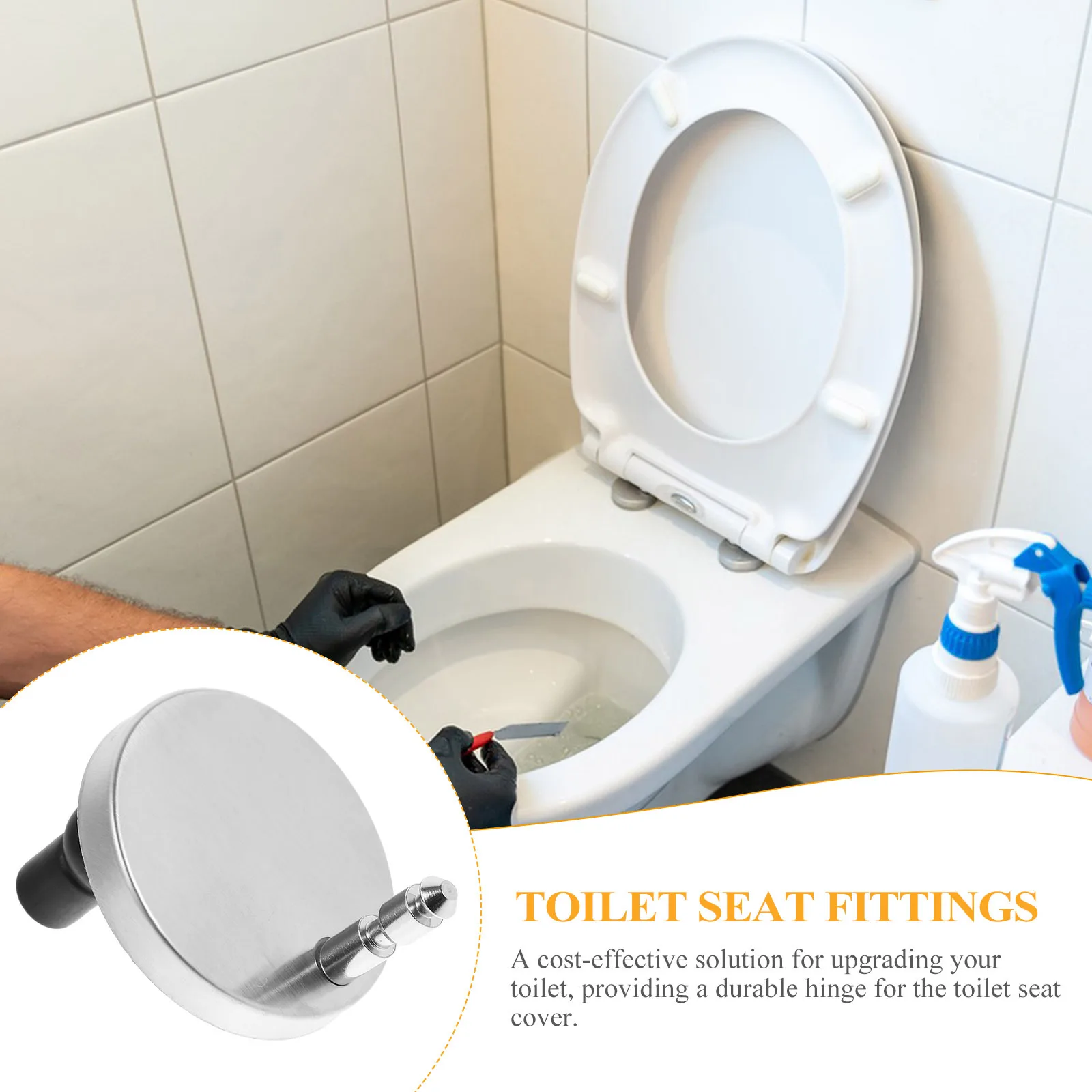 

2 set Screws Set Stainless Steel For Toilet Seat Hinges Mats Fixings Durable Toilet Seat Accessories Easy Install