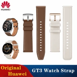 원래 화웨이 GT3 46mm 22mm Fluoroelastomer 고무 스트랩 화웨이 시계 GT3 42mm 20mm 정품 가죽 시계 스트랩