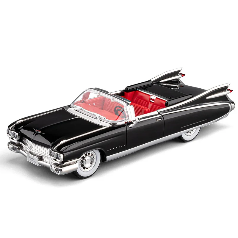 

Scale 1/24 Eldorado Biarritz Series Alloy Model Diecast Metal Classic Retro Vehicles Sound Light Kids Pull Back Toy Gift