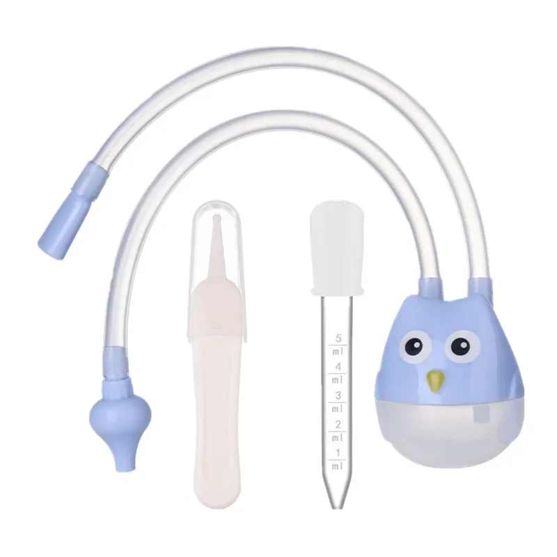 Booger Clean Tweezers Nasal Aspirator Set for Baby Infant Nasal Absorption Cleaner Anti-reflux Silicone Booger Snot Aspirator