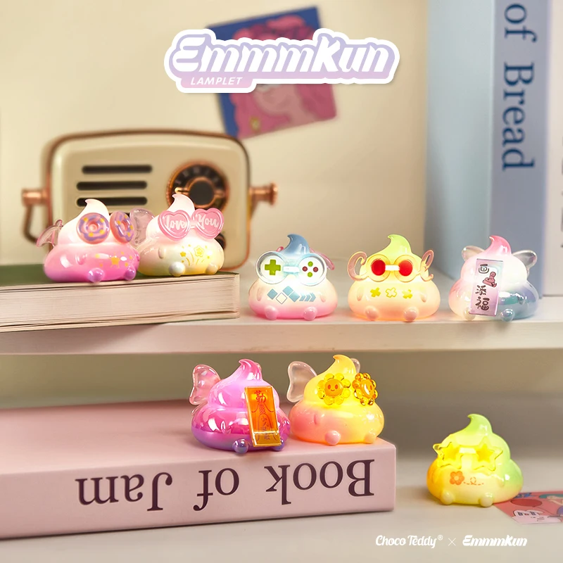 

Choco Teddy Emmmkun Blind Box Lamplit Blingbling Led Light Cute Trendy Poop Figurine Creative Desktop Decoration For Collection