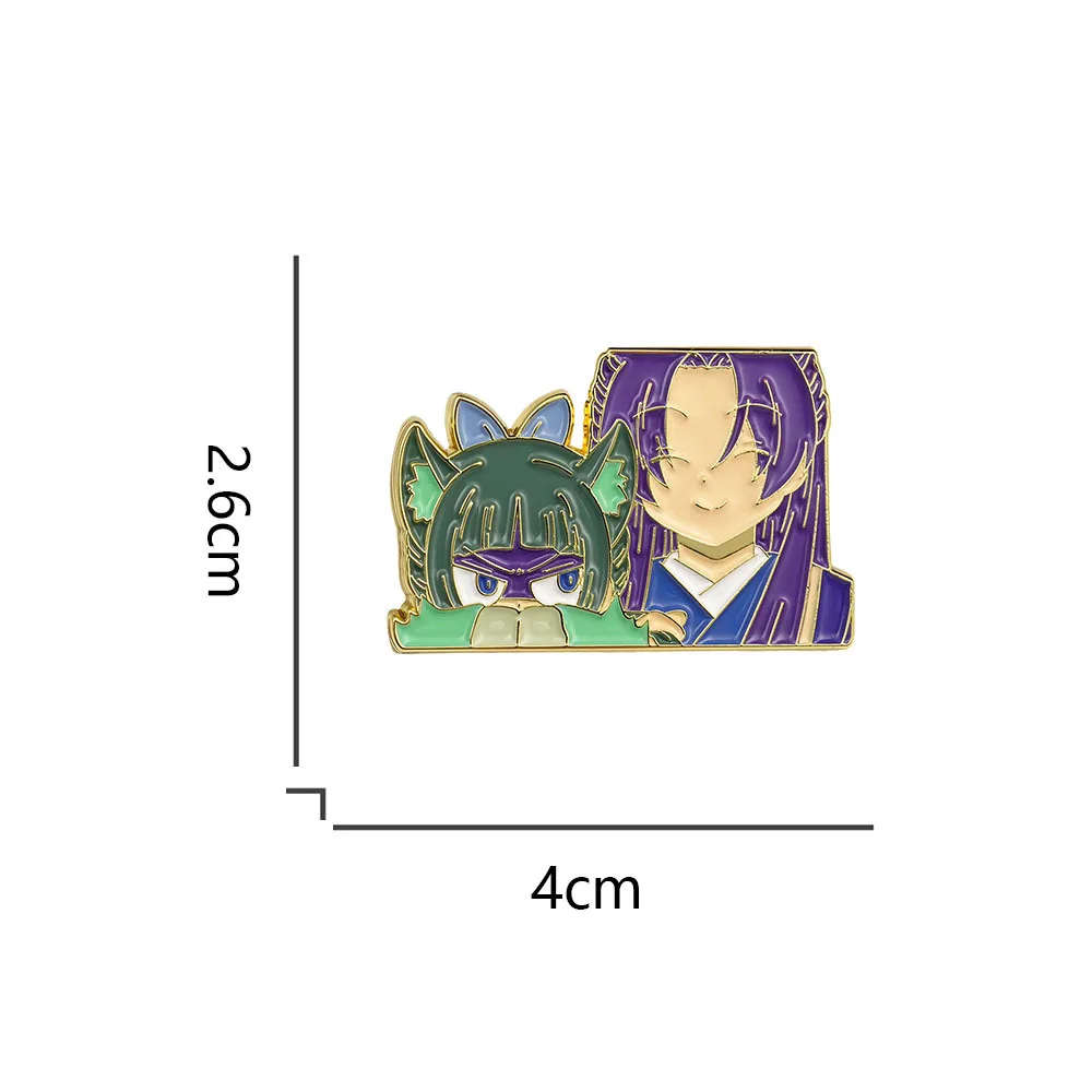 อะนิเมะ Apothecary Diaries Kawayi Ren Shi Mao Mao คอสเพลย์เครื่องแต่งกาย Badge Pin อุปกรณ์เสริมกระเป๋าเป้สะพายหลังจี้โลหะ Prop เข็มกลัด
