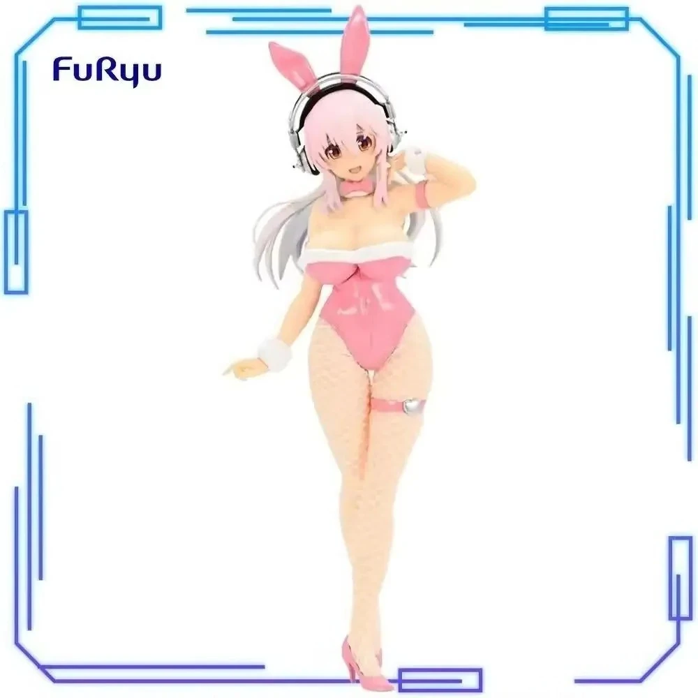 

In Stock FuRyu Original Genuine SoniComi Super Sonico BiCute Bunnies Figure Pink 30cm Sexy Collections Model Toy Figures Gift