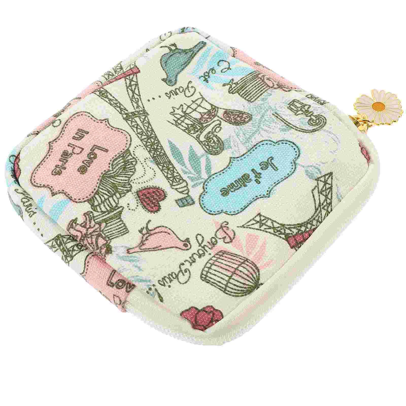 Purses Women Sanitary Pouch Cartoon Portable Plain Secret Pad Holder Storage Bag Girl