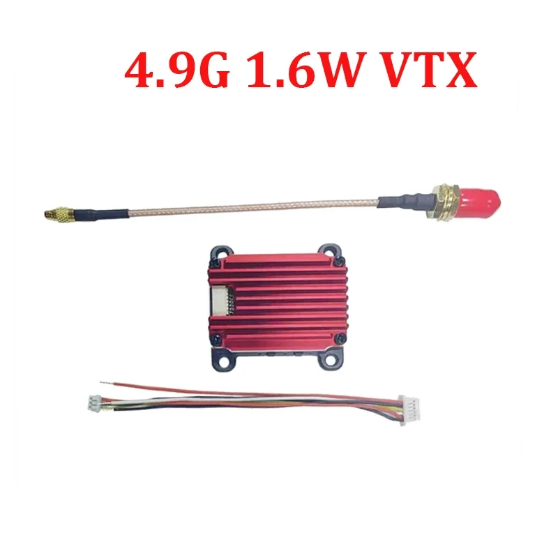 

4,9G 1,6 Вт VTX 8CH видео VTX FPV 8CH 1600 МВт Регулируемый для Long Range Racer Drone Multirotor DIY Part