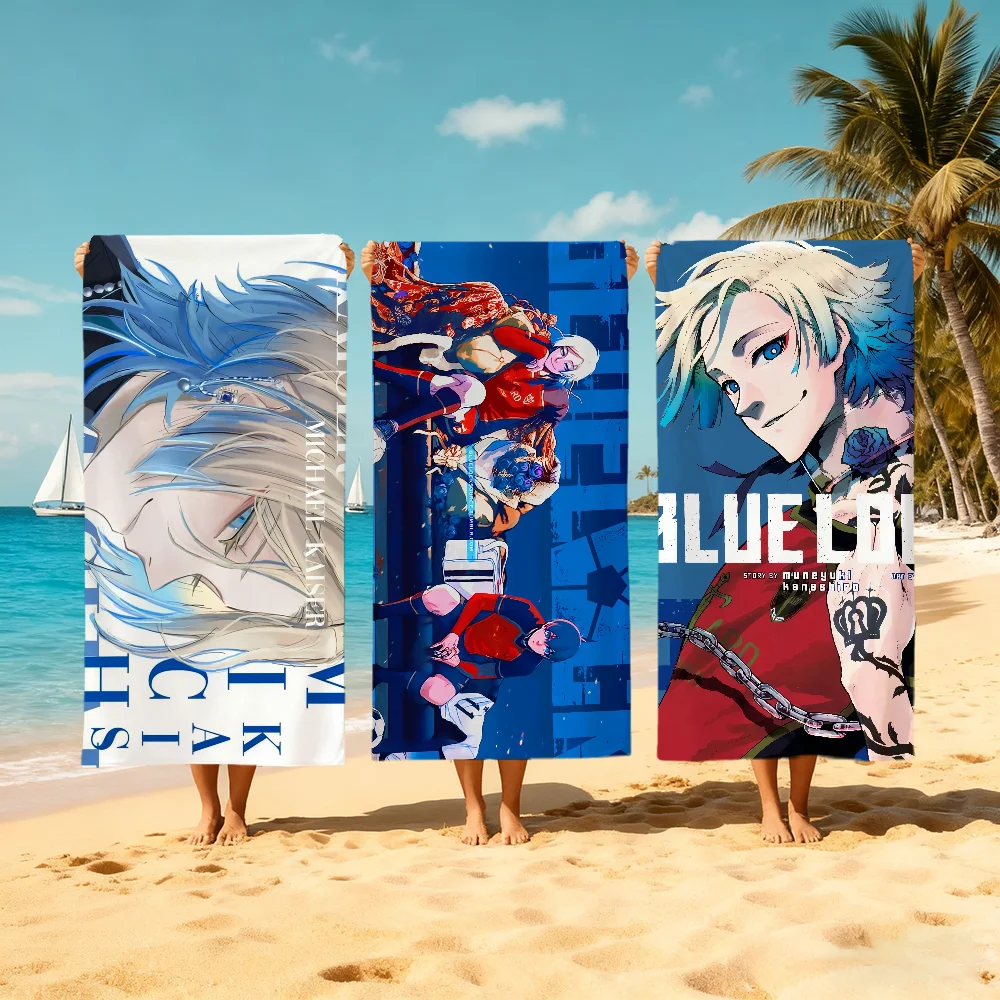 B-Blue Anime L-Lock M-Michael Kaiser Towel Beach Quick Dry Soft Pool Towels Gift for Travel Gym Shower Camping Sports
