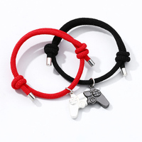 2pcs/Set Magnetic Game Controller Couple Bracelet with Gold/Silver Color PS4 Game Console Couple Bracelet Valentine's Day Gift