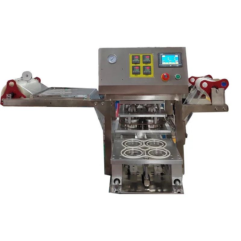 

International Standard 95/90/75mm Plastic Cup Sealer Machine Automatic 4 Cups