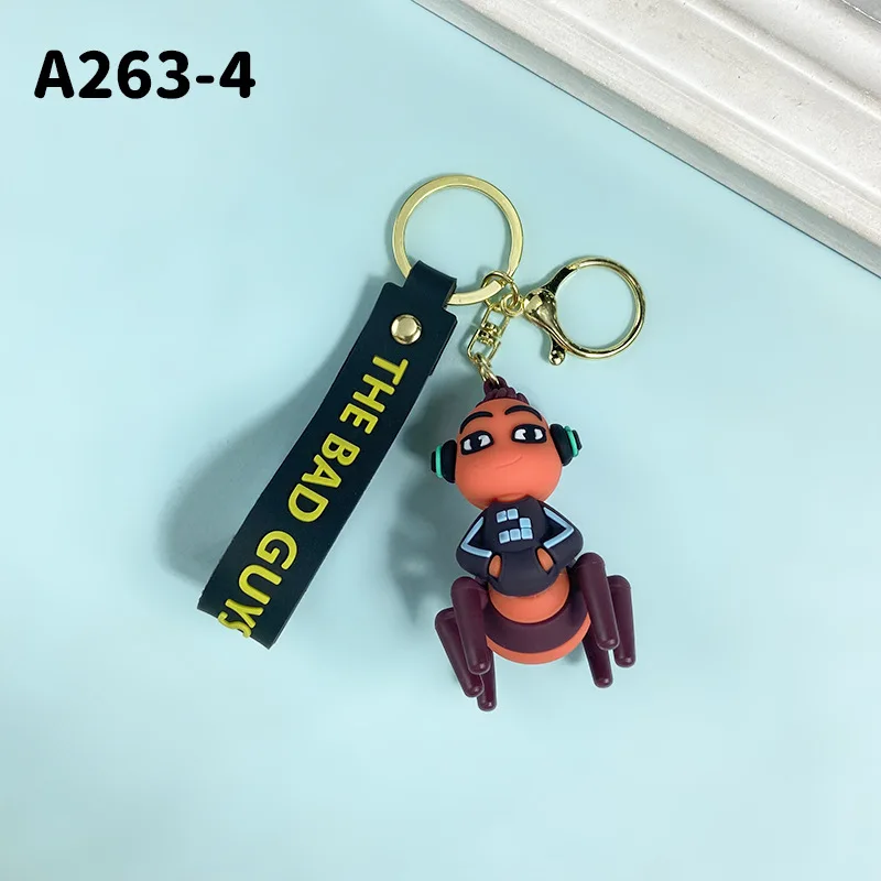 أنيمي الأشرار الشكل المفاتيح لطيف السيد وولف والسيد البيرانا ثلاثية الأبعاد دمية المدرسية قلادة موضة كيرينغ مجوهرات لعبة أطفال هدية