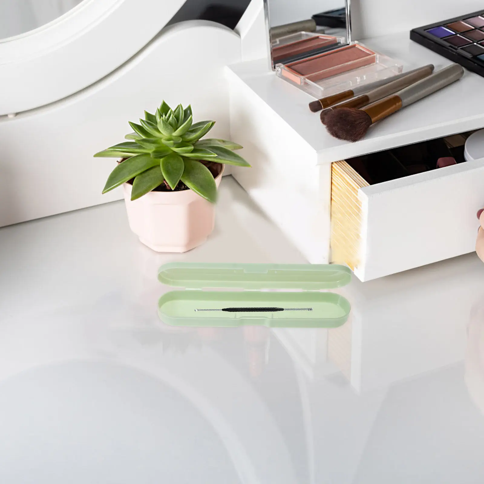 

6Pcs Portable Storage Box Transparent PP Organizer for Ear Picks Scoops Small Accessories Travel Tableware Case Utensil Holder