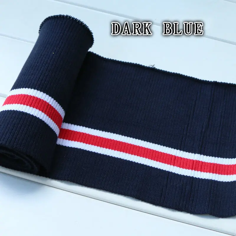 Elastic Cotton Spandex Stretch Knit Cuff WaistbAnd Leg Arms Collar Hem Rib Trim Jersey Baseball Coat Accessory 80cm Rib Fabric