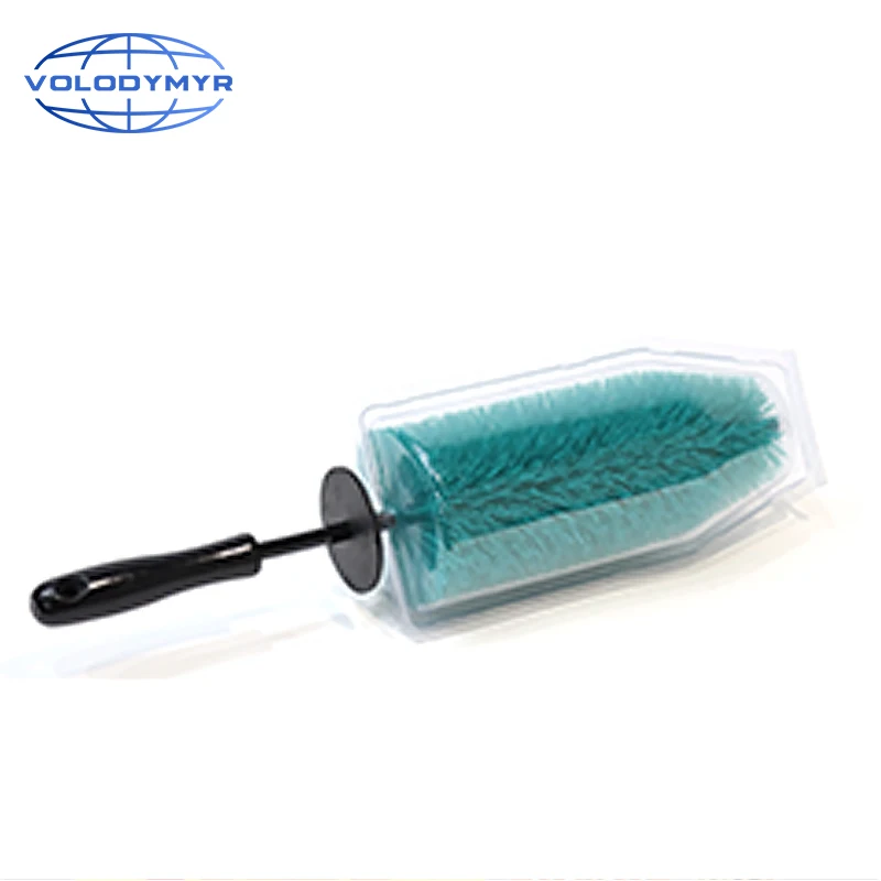 Volodymyr Car Rim Brush Green Soft PP Bristles Big or Small 1pcs for Auto Hub Wheel Washing Clean Detailing Cleaning Tire Tools