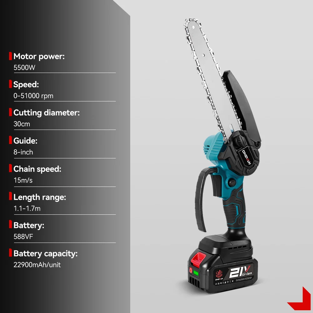 40000 دورة في الدقيقة تلسكوب القطب الكهربائي المنشار 6 بوصة قابل للتعديل مع الوصول تمديد البطارية المنشار حديقة أداة لبطارية 21 فولت 18 فولت #6