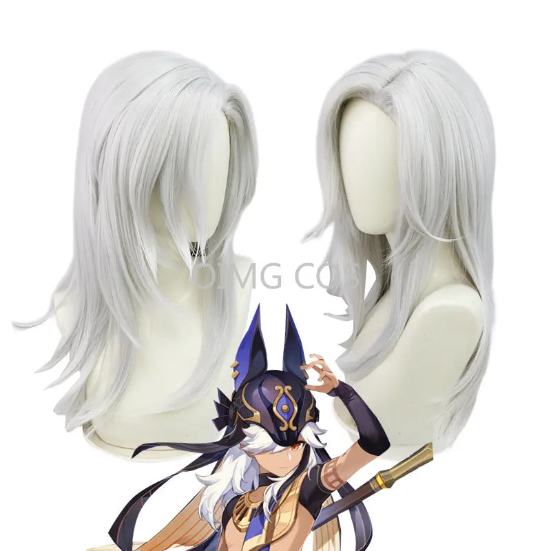 Peruca Cosplay Genshin Impact para Mulheres, Anime Game, Halloween, Cyno