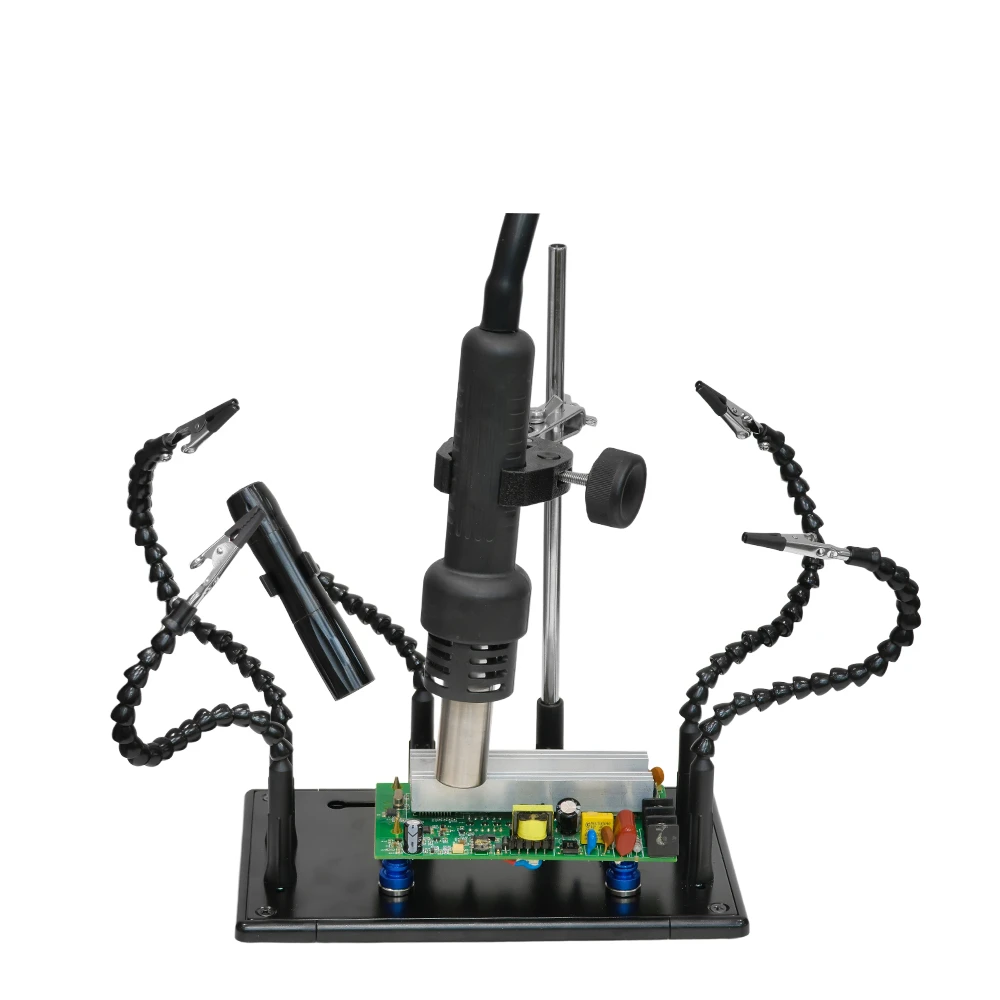 Multifunctional Soldering Auxiliary Holder 360° Insulated Alligator Clips PCB Soldering Fixture for Circuit Board Phone Repair