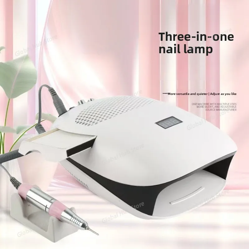

3 in 1 Multifunction Nail Dust Vacuum Cleaner Electric Nail Drill 140W UV LED Nail Lamp Manicure Machine