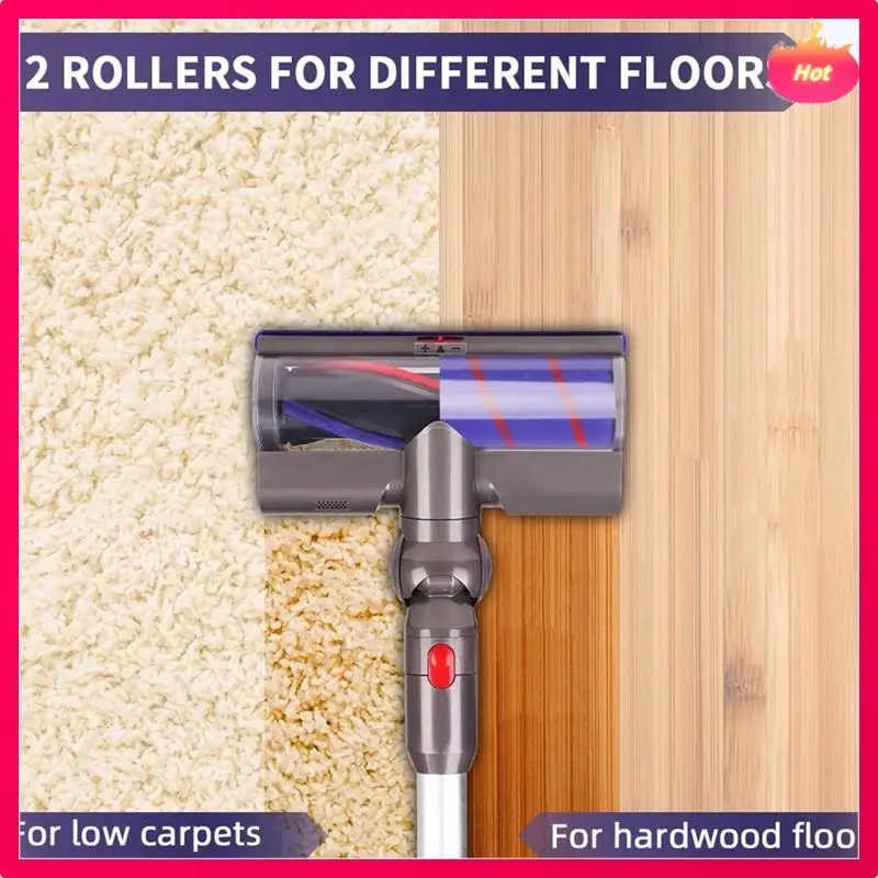 AD-Replace Roller Brush Bar And Replacement Brush Head For Dyson V7 V8 V10 V11 V15 SV12 Vacuum With Integrated LED Headlights