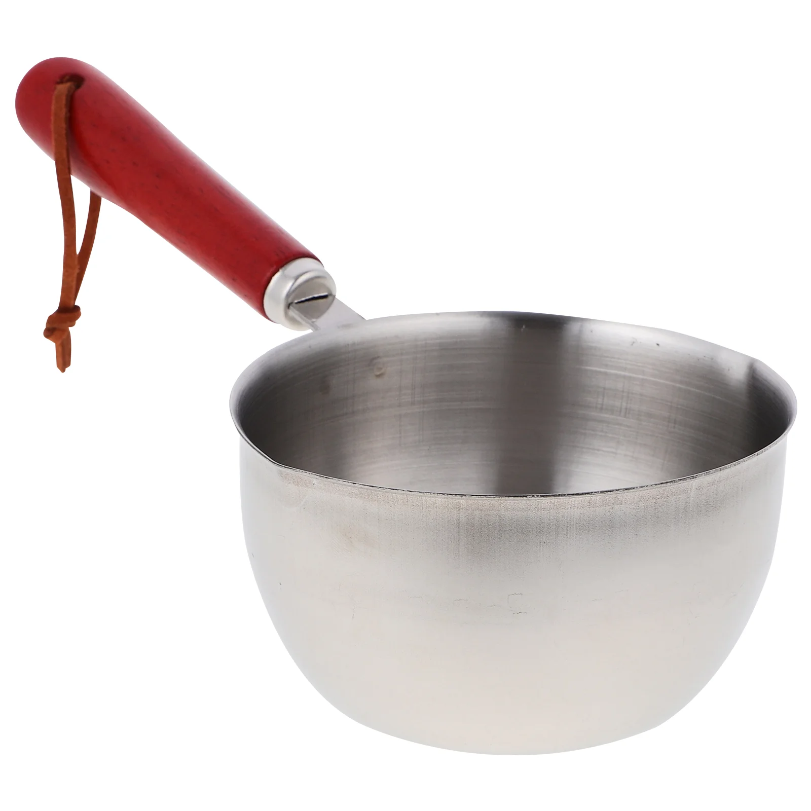 304 Stainless Steel Pouring Oil Pot Boil Steam Pots for Cooking Insulation Sauce Pans Wood Small