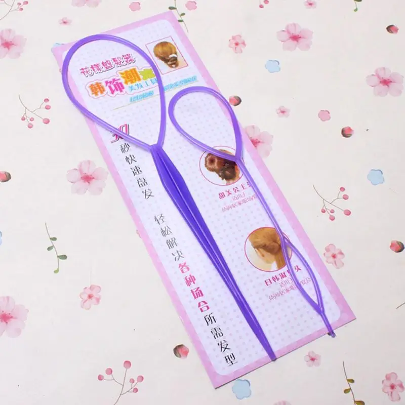 2 Pz/set Donne Ragazze Coda Cavallo Styling Maker Strumenti Clip Legami Dei Capelli Braider Accesso Dropshipping