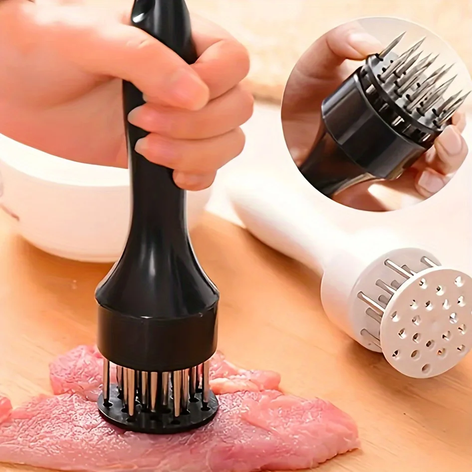 Edelstahl-Fleischnadel zum Handgebrauch, Fleischzartmacher mit Zerfaserungsfunktion für Steak, Schweinefleisch, Hähnchenkotelett, Hähnchenflügel