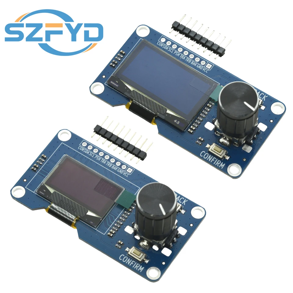 Pantalla OLED de 1,3 pulgadas y 0,96 pulgadas combinada con interfaz IIC del módulo codificador rotatorio EC11