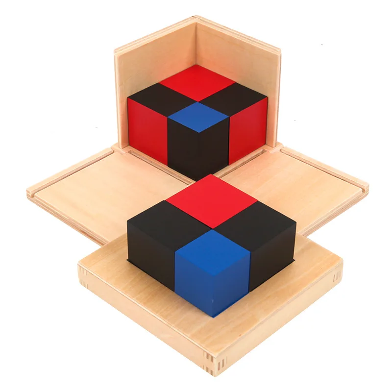 Montessori Early Learning Rekenkundige Binomiale Cube Trinomial Kubus Houten Speelgoed Wiskunde Materialen Voor Houten Wiskunde Speelgoed