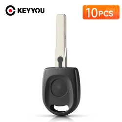 KEYYOU 10X Transponder Key Shell NEW Uncut Blade HU66 Blade Car Key Blank Case For VW Volkswagen SKoda SEAT key Case