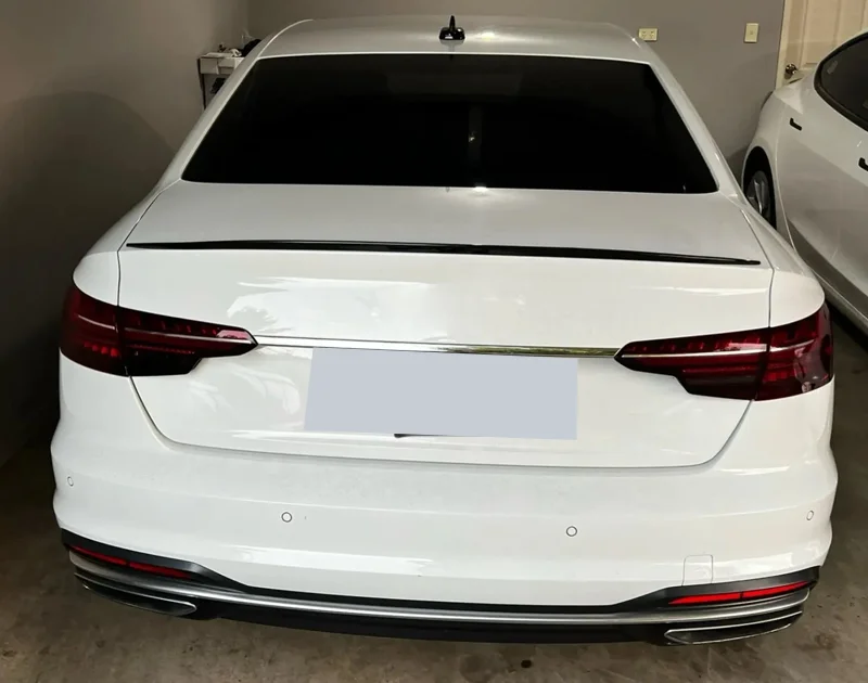 Für Audi Zubehör A4 B8 B9.5 B5 B6 B7 Limousine 2004+ Auto Heckspoiler Flügel Hochglanz Schwarz Weichplastik Karosserie-Kit – Detail 4