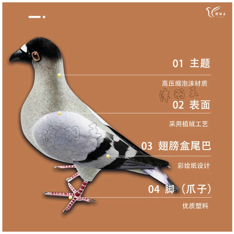 22-18 سنتيمتر كبيرة مقلد رغوة حمامة الحلي وهمية سباق حمامة نموذج حديقة المنمنمات الطيور التماثيل زينة عيد الميلاد