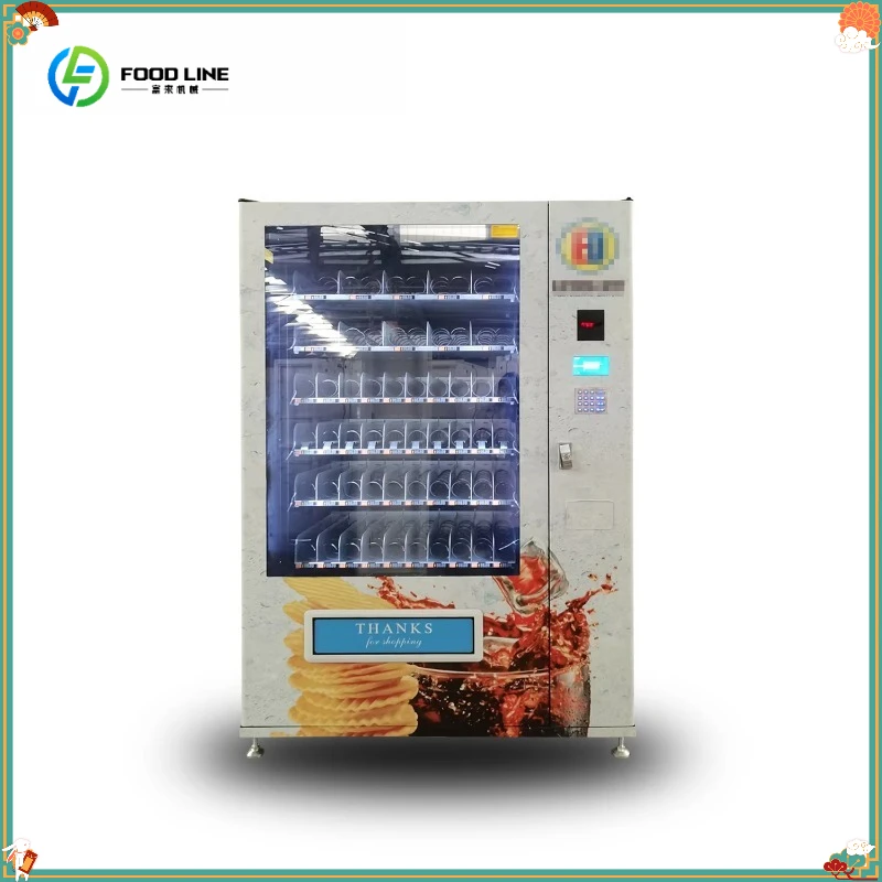 Full Automatic Snack Beverage Vending Machine Smart Outdoor Vending Machine for Food and Cold Beverages Customized