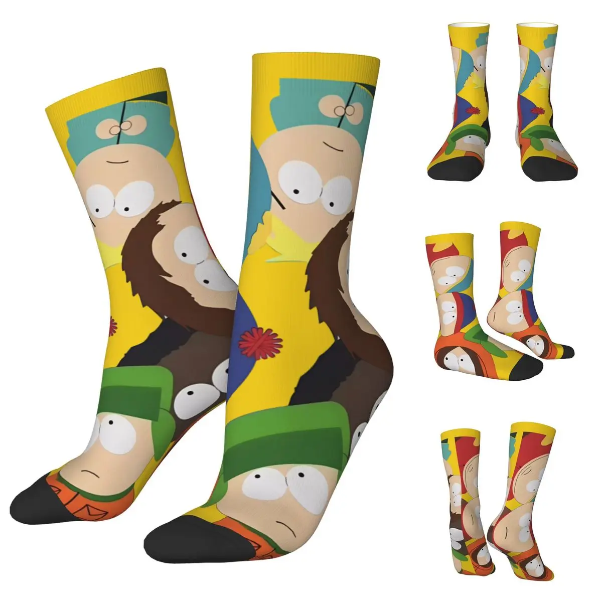 High elasticity polyester fiber 3D printing cosy Unisex Warm S-southpark Theme Breaking Park Interesting Four Seasons Socks