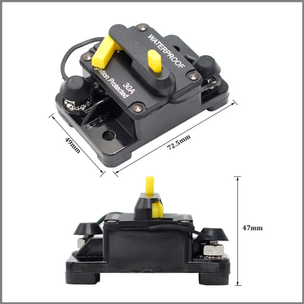 Car Overload Self-restoring Protector Camping Travel Rotating Motor Circuit Breaker 30A-300A Travel Switch