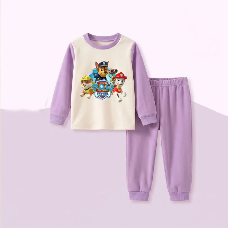 2026 Jungen Weiche Warme Verdickte Schlafanzüge Herbst Winter Kinder Langarm-Unterwäsche-Sets Kinder Mode Pyjama-Anzug Neu – Detail 3