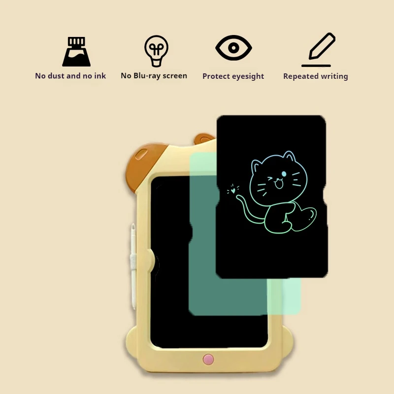 Cartoon Dinosaurus Herten LCD Schrijftablet Tekentafel Kinderen Graffiti Schetsblok Speelgoed Handschrift Schoolbord Magische Tekentafel